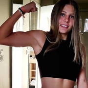 Teen muscle girl Fitness girl Carla